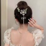 🎁‌ گیره گوجه ای شکوفه صدفی 🎁