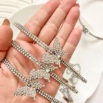 🎁تل آویزدار پروانه نگینی 🎁